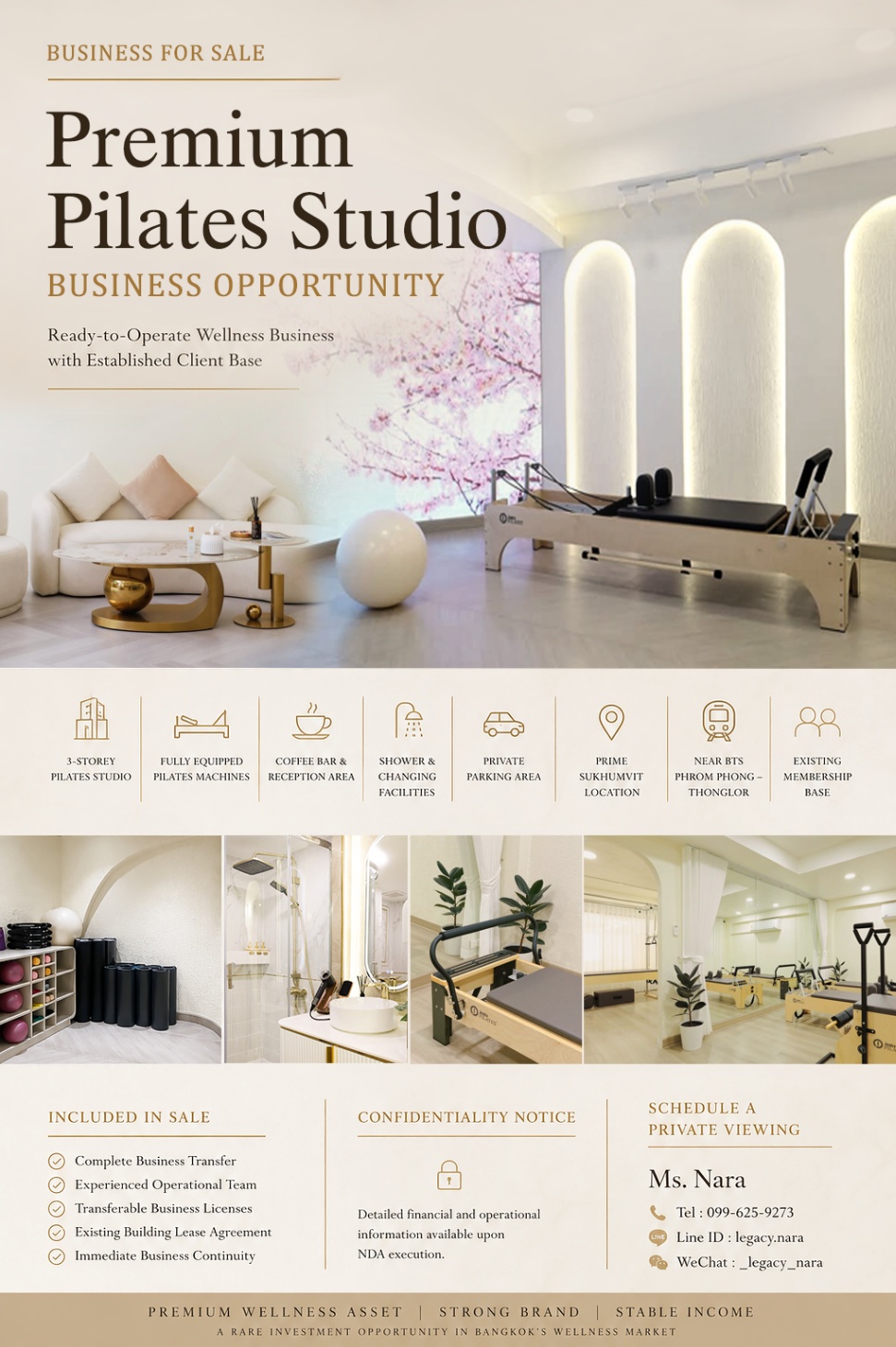 ✨ โอกาสเข้าซื้อกิจการสตูดิโอ Pilates ระดับพรีเมียม พร้อมดำเนินธุรกิจต่อได้ทันที
